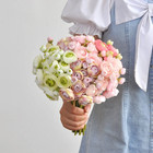 26cm Handmade Bouquet Artificial Flowers Wedding Bridesmaids Photography Props H