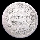 1857 Seated Liberty Half Dime Silver ---- Nice Coin ----  108i