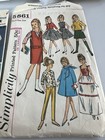 Lot  5vintage Barbie Skipper Ken Doll Clothes Sewing Patterns 1960 s Cut   Uncut