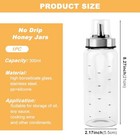 Honey Dispenser  Glass Honey Dispenser Pot 10 Oz  No Drip  Maple Syrup 1pc