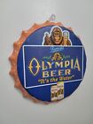 Rare Olympia Beer Round Metal Sign Man Cave Bar Pub Wall Decor Beer Signs 