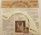 Pair Of Vintage Horseshoe Plastic Craft Purse Handles With Macrame Patterns
