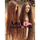 36 Inch Boho Knotless Braided Wig  Bohemian Box Braid  Full Lace Goddess Braid