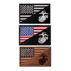 United States Marine Corps American Flag Military Hook And Loop Patch 3x2 Inch