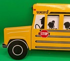Vintage Ward  school Bus  Bus Sales Advertising Amtram Standing Display 19 
