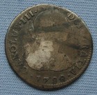 1780 Mi Peru 2 Reales Colonial Silver Coin Charles Iii  2r Spain Spanish 