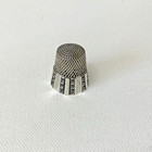 Antique 1890s Stern Brothers Sterling Silver Panel Bands Thimble Size12 7 7grams