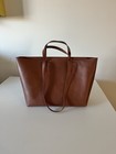 New Madewell The Zip Top Essential Tote Warm Cinnamon Leather Bag Purse 