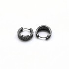 Man Woman 316l Stainless Steel Vintage Patterned Huggie Hoop Earrings Clip 1pair