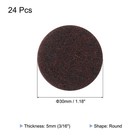 24pcs Felt Furniture Pads  1 18 Inch Round Small Felt Protectors Brown