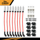 8pack Square Ignition Coil spark Plug Wire Fit For Chevy Gmc 4 8l 5 3l 6 0l 8 1l