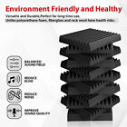 12 96pcs Acoustic Wall Panels Studio Sound Noise Proofing Insulation Foam Black