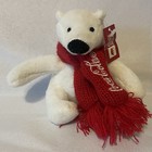 2011 Coca Cola Arctic Home Polar Bear Plush Red Scarf 5    Coke Wwf W  Tags