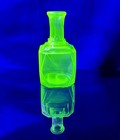 Vintage Anchor Hocking Green Depression Uranium Vaseline Glass Bottle Decanter