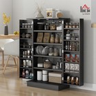 5-tier 41  Freestanding Kitchen Pantry Storage Cabinet 12 Door Shelves