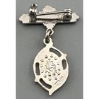Vintage Sterling Silver Chapel White Enamel Miraculous Medal Baby Pin 1 