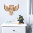 Gadpiparty Wooden Owl Wall Art Carved Statue 3d Animal Sculpture Rustic    