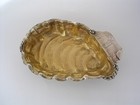 Antique Wood   Hughes Aesthetic Sterling Silver Gilt Caviar oyster Shell Dish