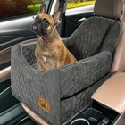 Memory Foam Dog Car Seat For Small medium Dogs - Gray Travel Booster Seat