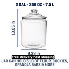 Anchor Hocking Heritage Hill Glass Jar With Lid  2 Gallon