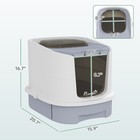 Pawhut Cat Litter Box  Covered Kitty Litter Box With Lid  Scoop  Gray