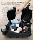 Motorcycle Saddlebags Leather  35l Large Capacity Throw Over Saddle Bags 