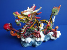 Chineses Feng Shui Dragon Oriental Asian Statue Sculpture Detailed   Painted