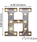  h  Led Marquee Light Up Letter Industrial Vintage Style Lighted Letter Rust Met