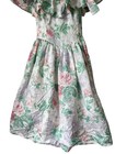 Gunne Sax Jessica Mcclintock Girls 7 Dress Vtg 80 s Floral Puff Sleeve Taffeta