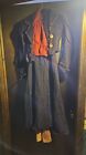 Antique 1800 s Outfit Jacket Top With Floor Length Skirt     Hand Sewn