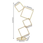 Wedding Square Backdrop Stand  Detachable 4 Tier Gold Metal Flower Square Frame