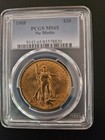 Us Gold  20 Saint-gaudens Double Eagle Pcgs Ms65 1908 No Motto Random Label