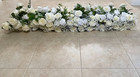 Artificial White Rose Wedding Aisle Floral Arrangement     61   5 Foot Segment 