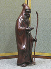 Japanese Vintage Old Man Statue   Bronze   W12 5  h29 8 cm   2220g