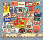 Worldwide Matchbox Label Lot Of 35 Vintage Foreign Usa Mixed Safety Match Labels
