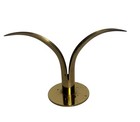 Vintage Mcm Pair Ibe Ystad Sweden Brass Lily Candlesticks Holders Tabletop 4 5   h