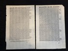 1498 1513 Bellini   s Renaissance History Foliate Leaves Pair -  Woodcut Initial