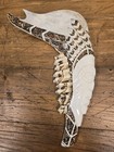 American Indian Hand Carved Buffalo Bison Jawbone Scrimshaw