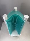 Blue Green 20 Cd Tower Rack Holder Organizer Modern Retro 14  Atomic Turquoise