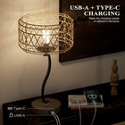 Antique Table Lamp Dimmable Touch Control Bedside Desk Lamp With Rattan Shade Us