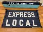 Nyc Subway Roll Sign Ny Bmt Large 24  Wide Route Express Local Urban Transit Art