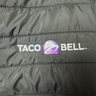 Taco Bell Puffer Jacket Sz M Black Branded Advertising Core 365