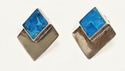 Vintage 925 Signed Nf Sterling Silver 5 5 Grams Turquoise Earrings Pierced