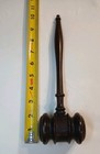 Preowned 10 Inch Vintage Wooden Gavel  Meeting  Judges  Order  Costume  Prop 