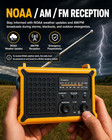Emergency Radio With Hand Crank   Solar  Noaa Weather Alerts  12000mah  