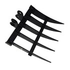 Agrotk 20in Excavator Rake 5 Teeth Attachment Fit For 0 8-1 8 Mini Diggers Black