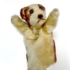 Steiff Molly Dog Puppy Hand Puppet Mohair Glass Eyes Vtg 1950s 8 5  Germany
