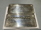 Old Large 6 5x3 Cigarette Case Floral Art Deco Sterling Silver  950 Heavy 206 Gr