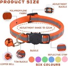 Comfortable Breakaway Cat Collar Set - 6 Reflective Nylon Collars With Bells