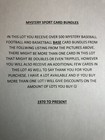 Mystery Bulk 500  Sports Cards Lots  Baseball Football Basketball 1970s-present